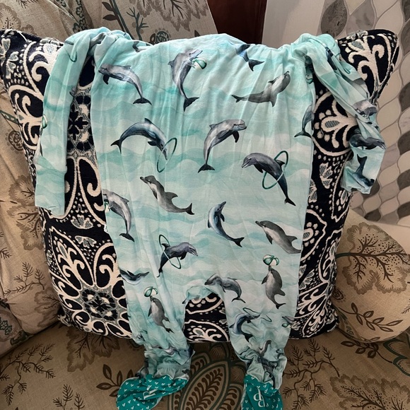 NWT posh peanut dolphin footie pajama - Picture 3 of 3